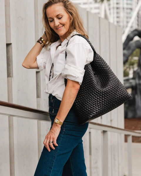 LOUENHIDE - GABBY WOVEN TOTE BAG - 2 COLOURS