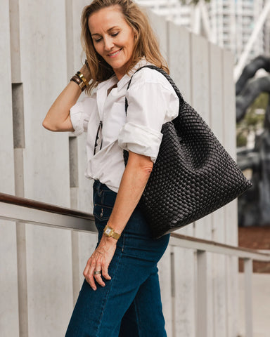 LOUENHIDE - GABBY WOVEN TOTE BAG - 2 COLOURS