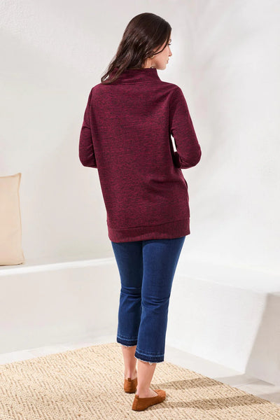 TRIBAL - MOCK NECK TEXTURED TUNIC - 2293O-8306 - 2 colours