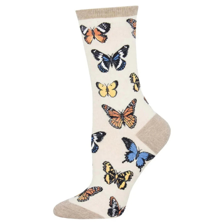 SOCKSMITH CREW SOCKS - MAJESTIC BUTTERFLIES