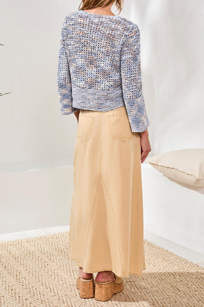 TRIBAL - BELL SLEEVE CREW NECK SWEATER - 6206O-5204