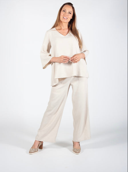 PURE ESSENCE - WIDE LEG PULL ON PANT - 266-2373 - 2 colours