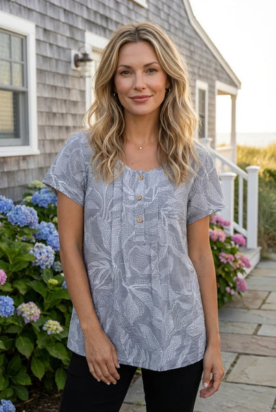 ESCAPE - REGATTA SCOOP NECK SHORT SLEEVE TOP - E35630