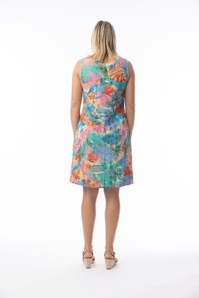 ORIENTIQUE -REVERSIBLE MALVINAS PRINT  DRESS - 30174