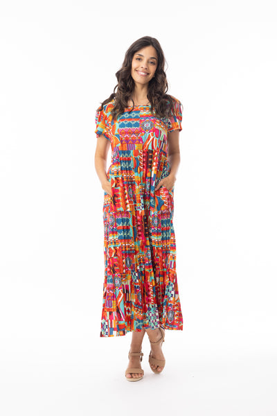 ORIENTIQUE - PERU MIDI DRESS - 71600