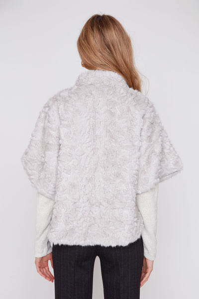 RENUAR - FAUX FUR PONCHO - R3975L-E3134