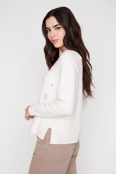 RENUAR - STAR SPARKLE SWEATER -R6011-4760- 2 Colours