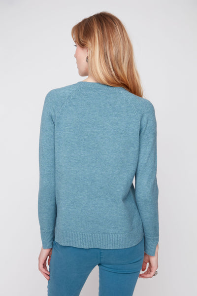 RENUAR - COMFY YARN RAGLAN SLEEVE SWEATER - R6952-4301 - 2 Colours