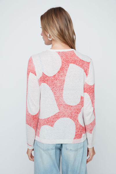 RENUAR - LOVE HEART COTTON SWEATER - R6976-4131