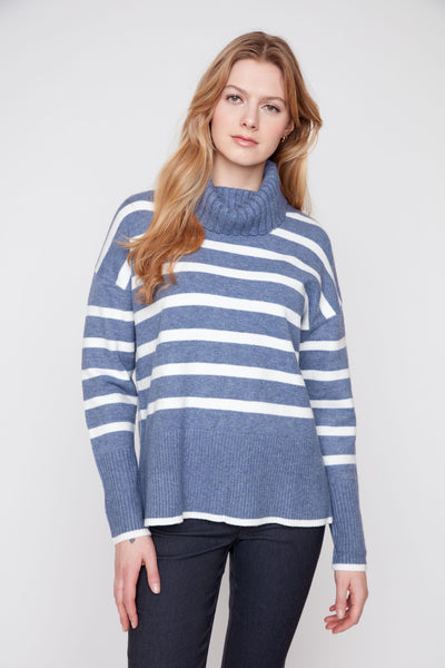 RENUAR - COMFY KNIT STRIPE SWEATER - R6994-4301