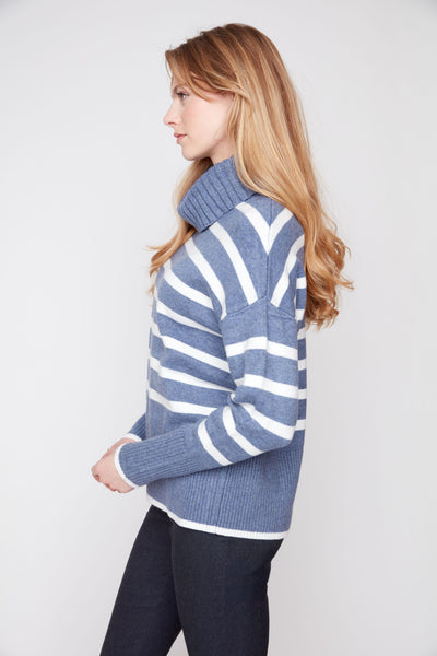 RENUAR - COMFY KNIT STRIPE SWEATER - R6994-4301