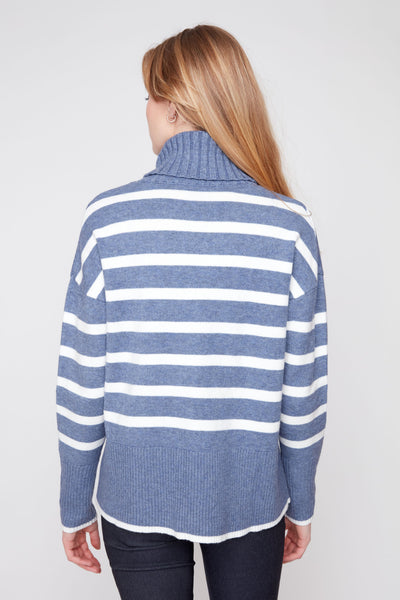 RENUAR - COMFY KNIT STRIPE SWEATER - R6994-4301