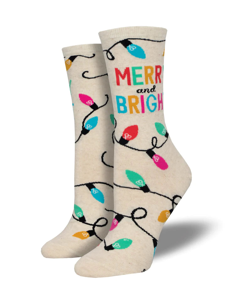 SOCKSMITH CREW SOCKS - MERRY AND BRIGHT - 2 COLOURS