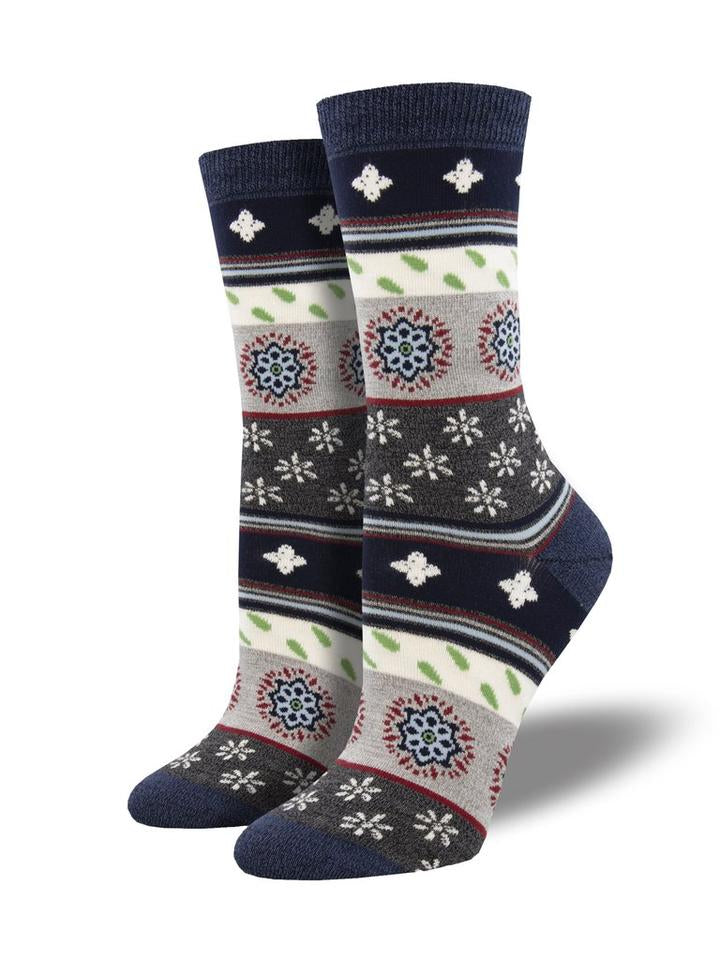 SOCKSMITH CREW SOCKS BAMBOO - MARRAKESH MOTIF - 2 COLOURS
