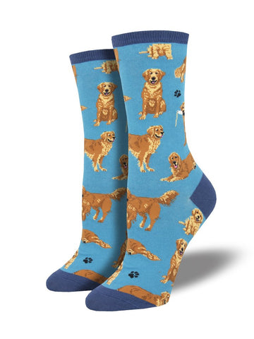 SOCKSMITH CREW SOCKS - GOLDEN RETRIEVER